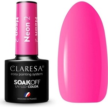 Claresa SoakOff UV/LED Color Neon gelový lak na nehty odstín 2 5 g