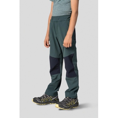 Hannah LUIGI JR Dětské softshellové kalhoty green gables/anthracite modrá šedá