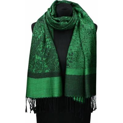 Cashmere dámská zimní šála Klean tmavě zelená