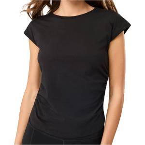 Mandala Дамска тениска Mandala Women's Side Ruffled Top T-shirt - Black (916-5818-0213)
