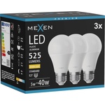Mexen Nova 3x LED крушка E27, A60, 5W, Топла - 3000K, 525 lm - L100-E27-0530-01x03 (L100-E27-0530-01x03)