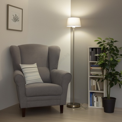 Brilagi - LED подова лампа CERIA 1xE27/40W/230V Ø 25 см сива/матов хром (BG2905)