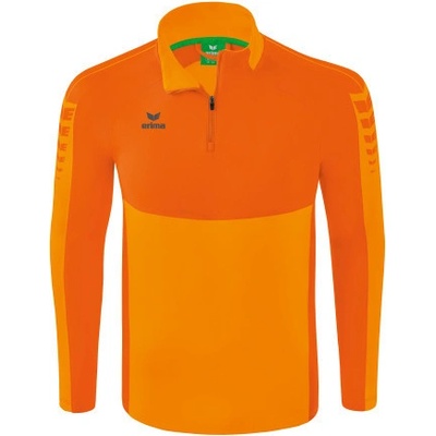 Erima Six Wings mikina 1/2 zip dětská Oranžová neon, Oranžová