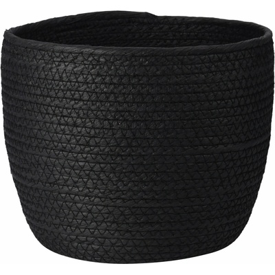 H&L Úložný košík Nero 19×17 cm střední černý