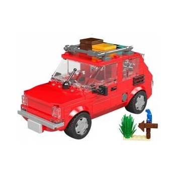LEAN Toys Construction Brick Set Car Fiat 126 Maluch With Trailer 393 pcs