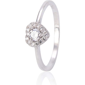 Silenti Jewelry Сребърен пръстен "Капка любов" - 9 - 59.5мм (19.1мм диам. )