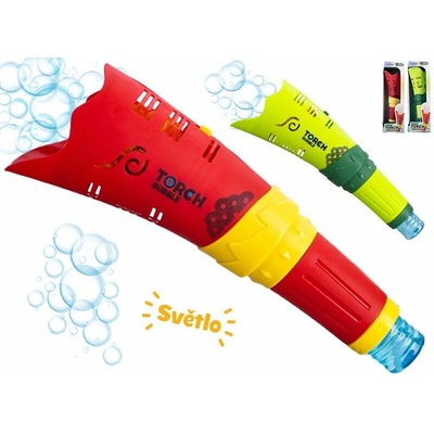 Mikro Bublifukovač pochodeň 26cm na baterie se světlem 2barvy
