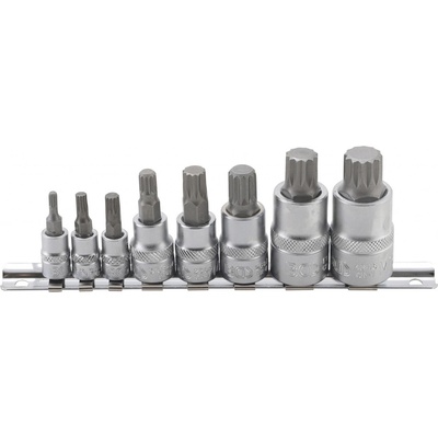 BGS technic Hlavice zástrčné XZN 1/4”, 3/8” a 1/2”, vel. M4-M16, sada 8 ks na liště - BGS 5105 – Zboží Dáma