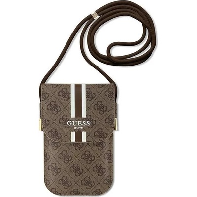 Guess 4G Stripes Phone Bag, hnědá