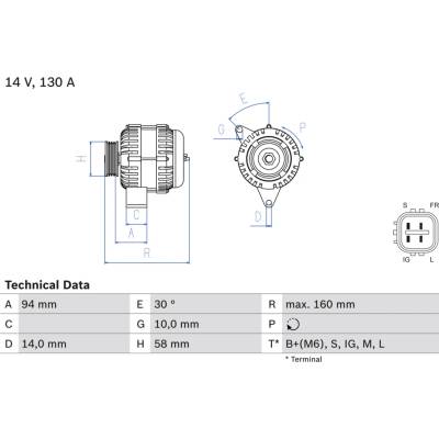 Alternátor BOSCH 0 986 049 221