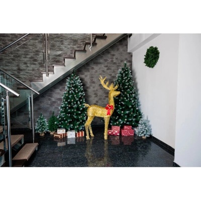 Stromček MagicHome Vianoce Albero, jedľa, zasnežené konce, so šiškami, 200 cm – Hledejceny.cz