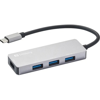 Sandberg USB Hub - USB-C Hub 1xUSB3.0+3x2.0 SAVER (USB-C вход; 1xUSB3.0+3xUSB2.0 изход 336-32 (336-32)