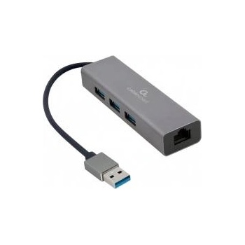 Gembird A-AMU3-LAN-01 USB-AM to LAN Adapter Gigabit HUB USB 3.0 x3 black