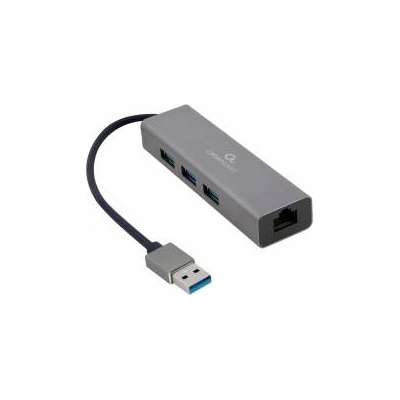 Gembird A-AMU3-LAN-01 USB-AM to LAN Adapter Gigabit HUB USB 3.0 x3 black