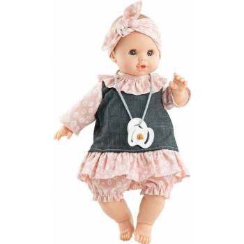 Paola Reina Oblečenie pre bábätko 36 cm riflové šaty Sonia