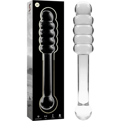 Ibiza Nebula Model 20 Dildo Borosilicate Glass 20.5 x 3 cm Clear