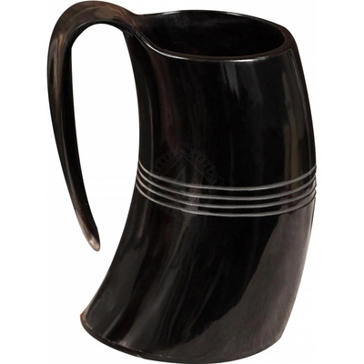 Lord of Battles Originální Vikingský korbel z pravého rohu ručně dělaný půllitr 500 Outlet 600 ml