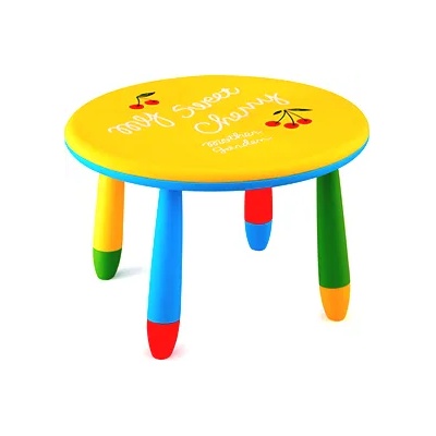 Horecano Lxz-101-Детска пластмасова маса кръг ф70 см цветни (014307)
