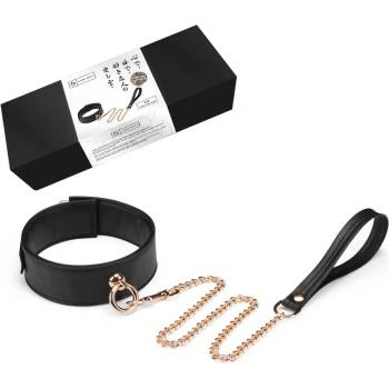 Image 1 of Яка с каишка, изкуствена кожа - Organosilicon Collar Leash Black (LIEBESE025)