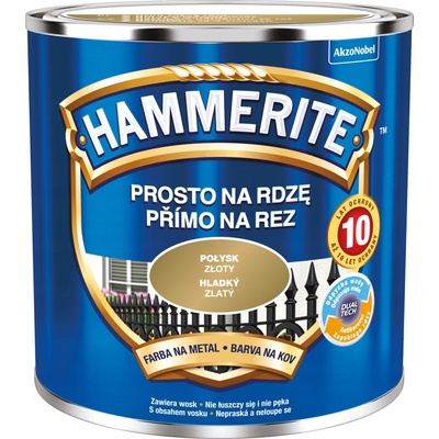 Hammerite Přímo na rez 0,25 l zlatý lesk
