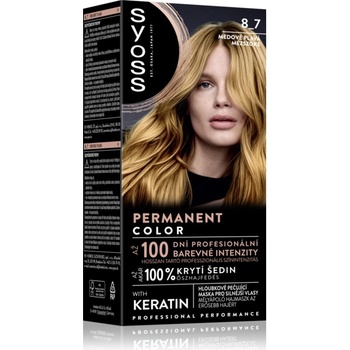 Syoss Permanent Color перманентната боя за коса цвят 8_7 Honey Blond