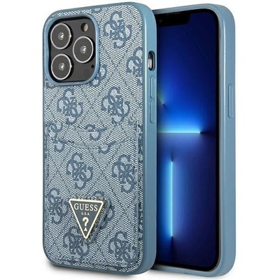 GUESS Кейс Guess GUHCP13LP4TPB за iPhone 13 Pro / 13 6.1", син / син, твърд, 4G Triangle Logo Cardslot (3666339047788)