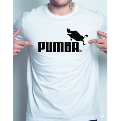 Bezvatriko.cz pánské tričko s potiskem Pumba bílá