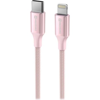 Swissten 71529205 USB-C / Lightning, 1,5m, růžový