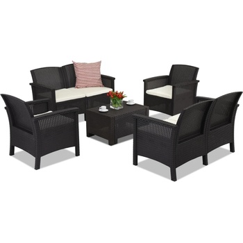 BICA Ратанови мебели Venezia Coffee 6 Bica brown (BCVENCOF6BR)