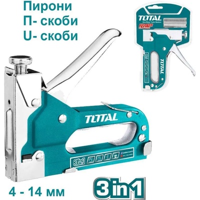 Total tools Такер 4 - 14 мм, 3 в 1, комбиниран, ръчен total tht31143 (uni-04610)