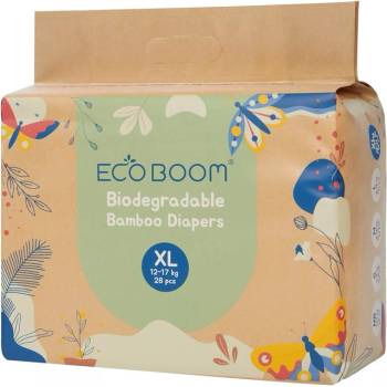 Eco Boom Бамбукови пелени Eco Boom Pure - Размер 5, 12-17 kg, 28 броя (ECO BOOM)