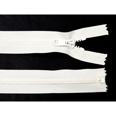 Kostěný zip no.5 rozepínací 75cm bundový color: 501 (6mm) bílá
