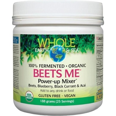 Natural Factors Whole Earth & Sea Beets Me Power-up Mixer, 188 g, Natural Factors