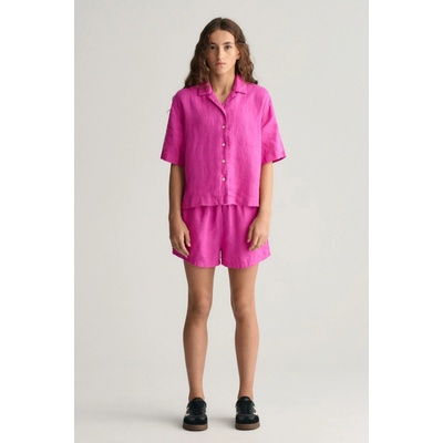 Gant Relaxed linen shorts fialová