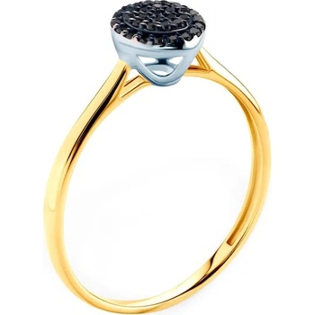 Image 1 of SAVICKI Годежен пръстен Savicki: двуцветно злато, черни диаманти