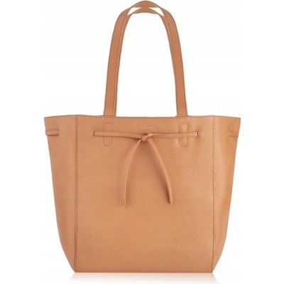 Paolo Peruzzi shopper kabelka z pravé kůže hnědá
