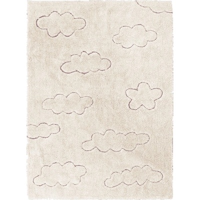 Lorena Canals Кремав ръчно изработен памучен детски килим подходящ за пране 90x130 cm Clouds - Lorena Canals (C-RUC-CLO-XS)