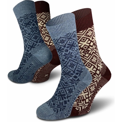 Northman Fauske merino 2-pack mix barev-jeans