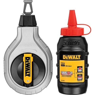 DeWalt DWHT47408-0 značkovacia šnúra 30m s červenou kriedou, Al puzdro, prevod 6:1