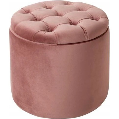 Interior DE Taburet MODERN BAROCCO 50 CM tmavě růžový sametTAB40736