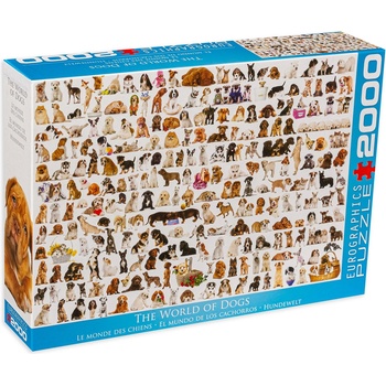 EUROGRAPHICS Пъзел Eurographics от 2000 части - Светът на кучетата (82200581)