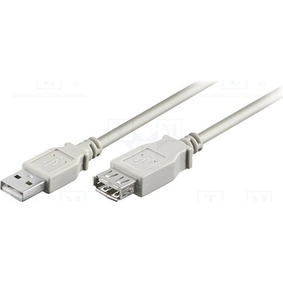 Goobay 68621 USB 2.0, USB A zásuvka, USB A vidlice, 0,3m, šedý