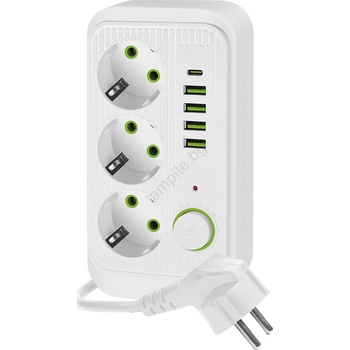 Kobi 3 Plug + 5 USB Switch (KB0448)
