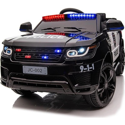 Полицейски акумулаторен джип 12v 4.5a 760w с дистанционно управление със звукови и светлинни ефекти jc-002