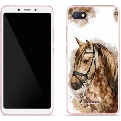 Pouzdro mmCase gelové Xiaomi Redmi 6A - hnědý kreslený kůň