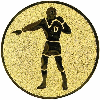 Rozhodca: Hliníkový emblém na trofej Ø 25 mm zlatá