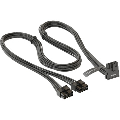 Seasonic Modding Cable 600W Black 90 Degree - PCIe 5.0 12VHPWR (SS-2x8P-90-12V-2x6-600-BK)