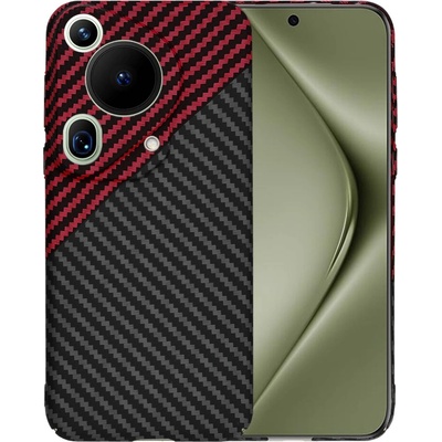 Techsuit Carbonite FiberShell puzdro pre Huawei Pura 70 Ultra – Red Vortex