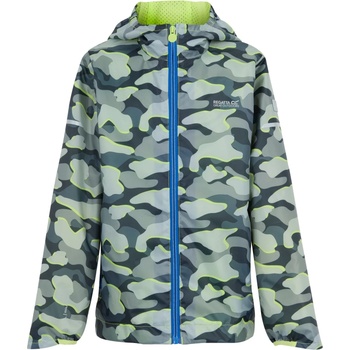 Image 1 of Regatta Детско водоустойчиво яке Regatta Kid's Printed Lever II Waterproof jacket - Dark Storm Camo / Sharp Green - размер 3-4 Years (703-7794-0211)