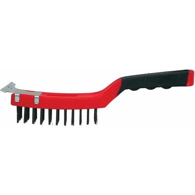 Strend Pro Kefa ComfortGrip CG385, 4 radová, oceľová, so škrabkou